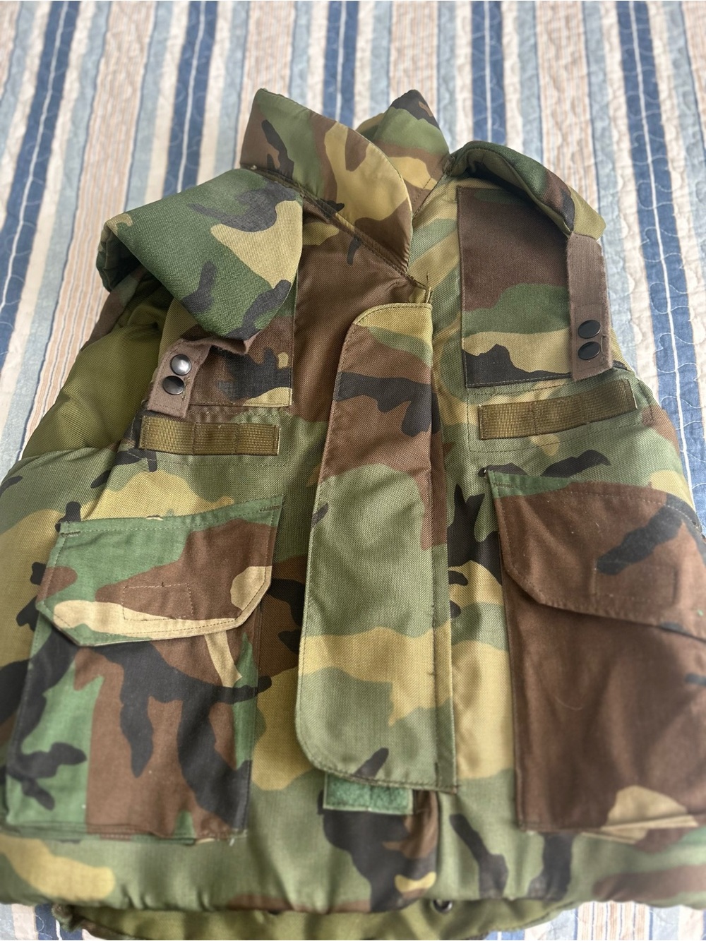 Vintage 1980s US Army USGI Military Body Armor Vest PASGAT Camouflage Men’s Smal